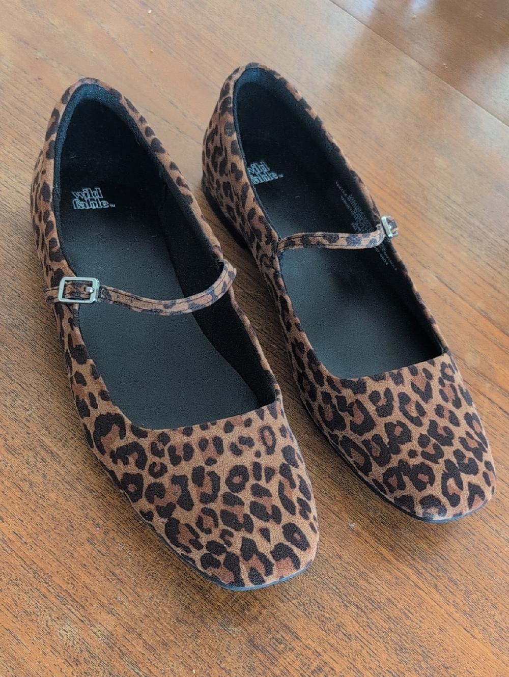 Women's Leopard Print Mary Jane Flats - Brown (wild Fable / Target) Size 9